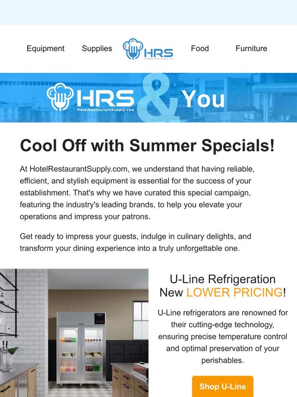 Beat the Heat with Specials on Ice Makers and Refrigeration!