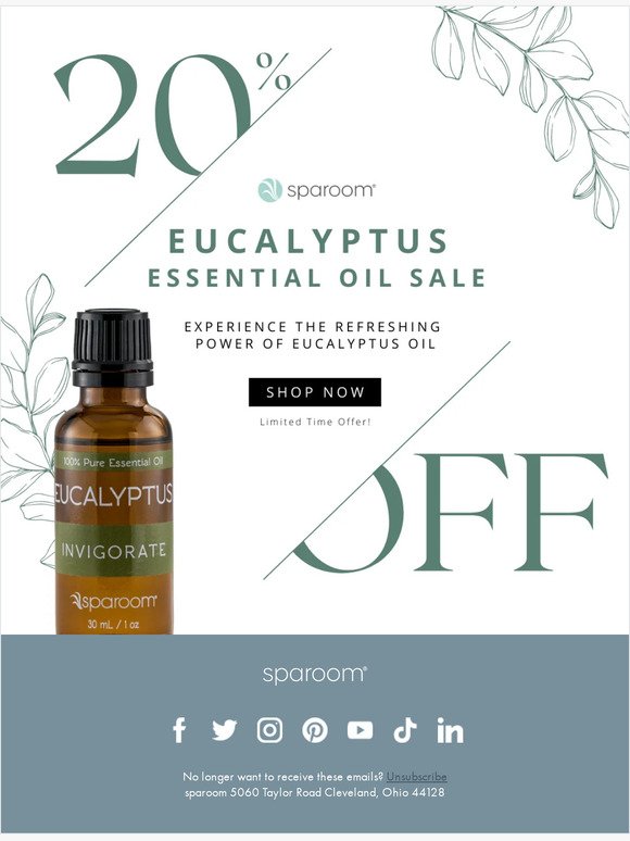 🌟 20% OFF 30 mL Eucalyptus Essential Oil - Limited Time Only! 🌟