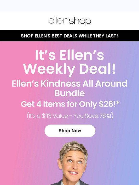 ❤️ Get Ellen's best deal of the week!