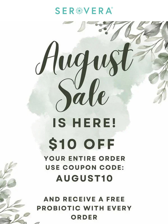 🔥 Hot August Deals: Save $10 + Get a FREE Probiotic! 💚