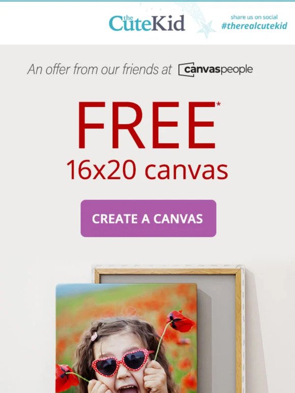 CuteKid Exclusive! Free* 16x20 From Our Friends at CanvasPeople!