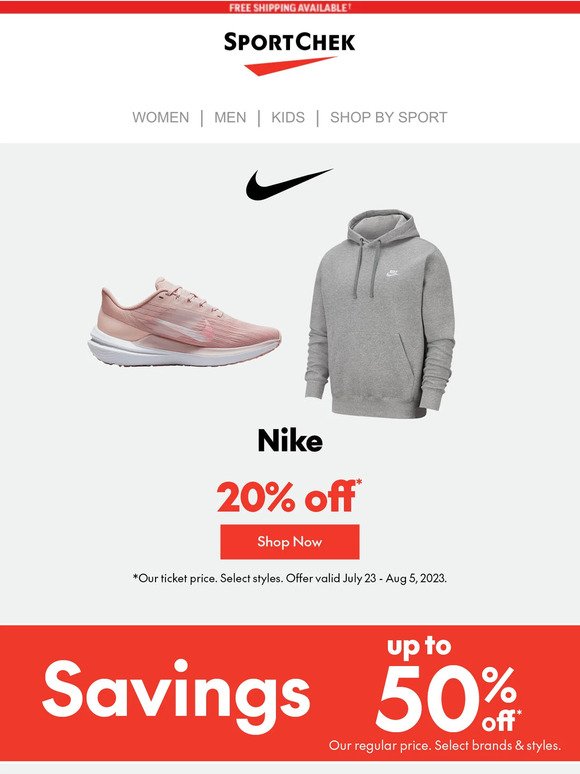 Top Deals: Nike 20% Off + More