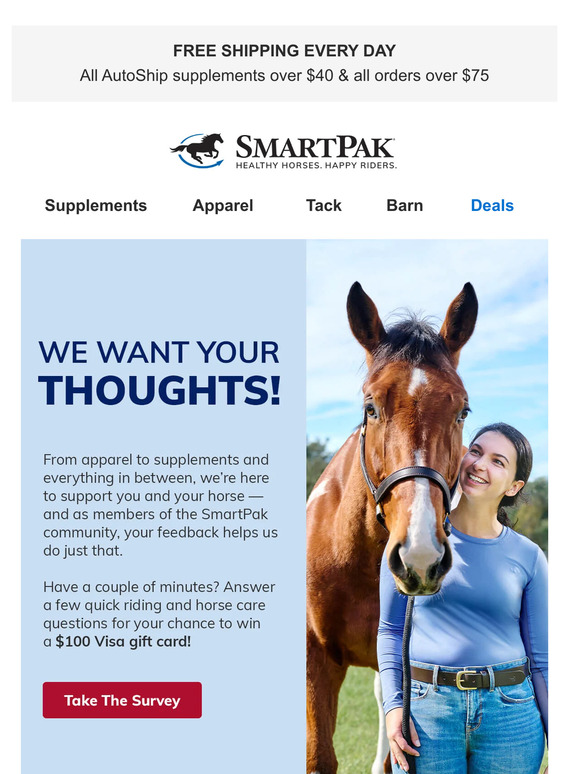 Smartpak equine want to win 100 milled