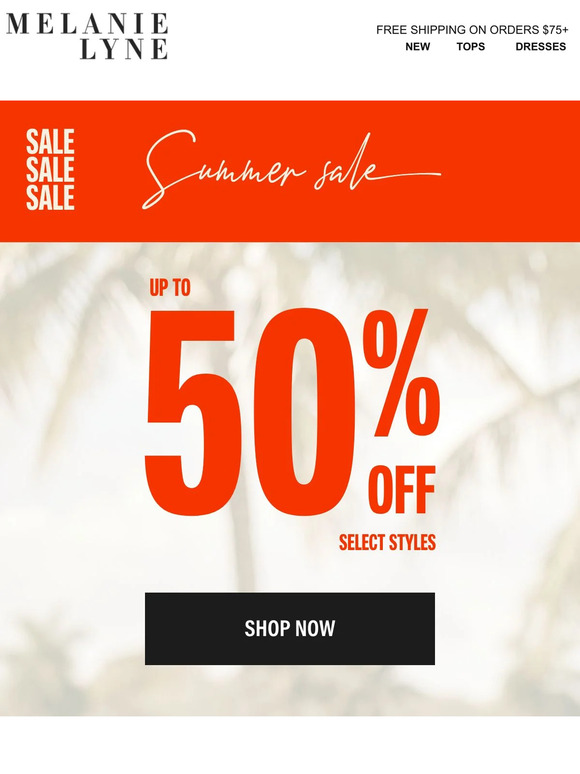 Save up to 50% on summer staples 💛