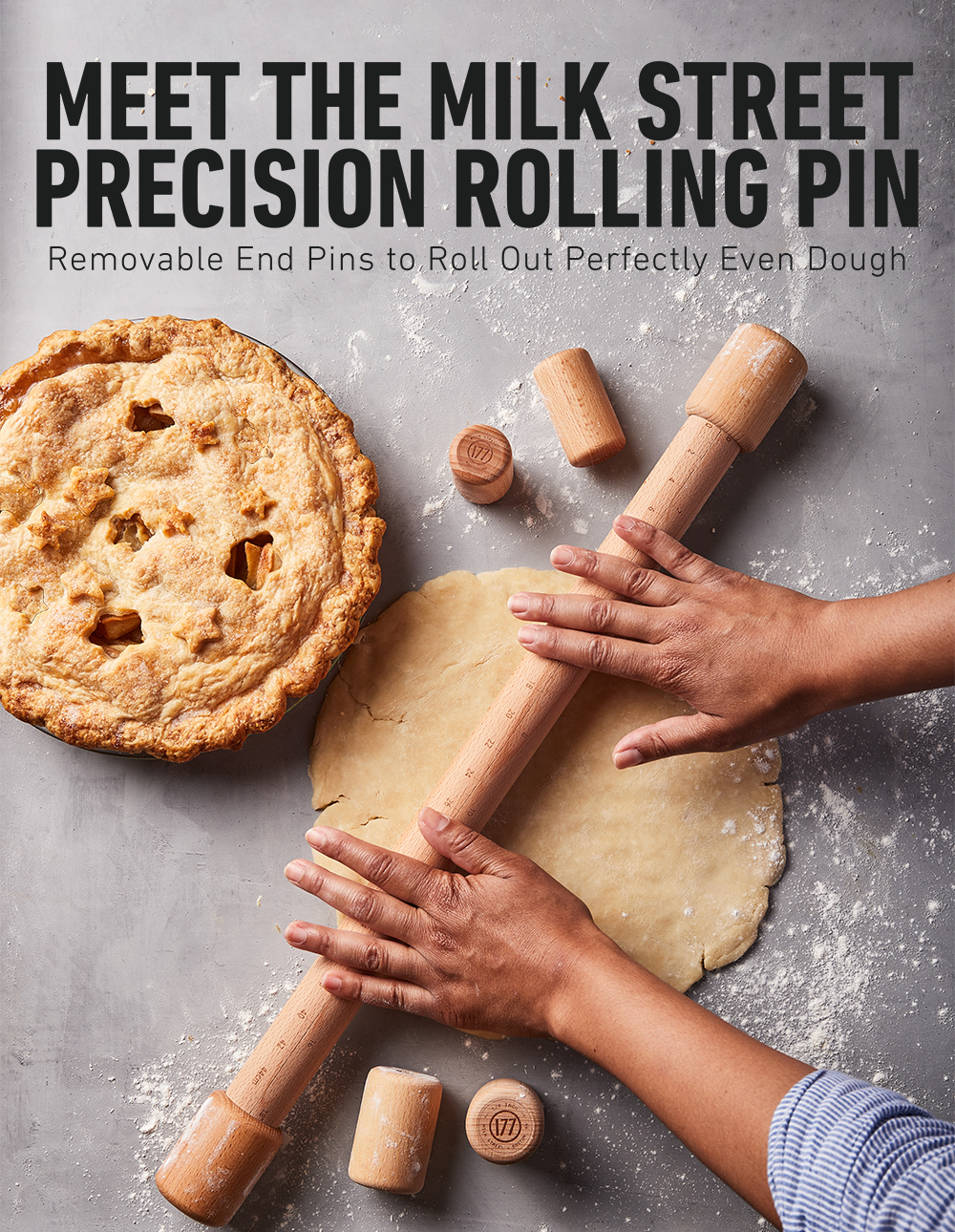 Precision Rolling Pin Milk Street Kitchen: The Set It and Forget It Rolling Pin | Milled