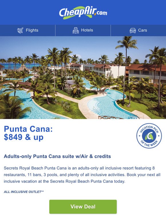 Punta Cana: All Incl. 4 Nts w/Air from $849+
