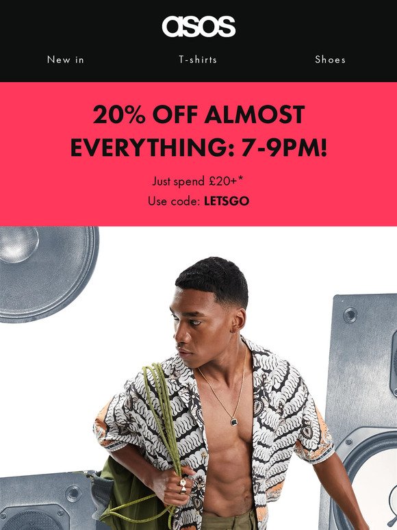 20% off almost everything – 7-9pm 🥳