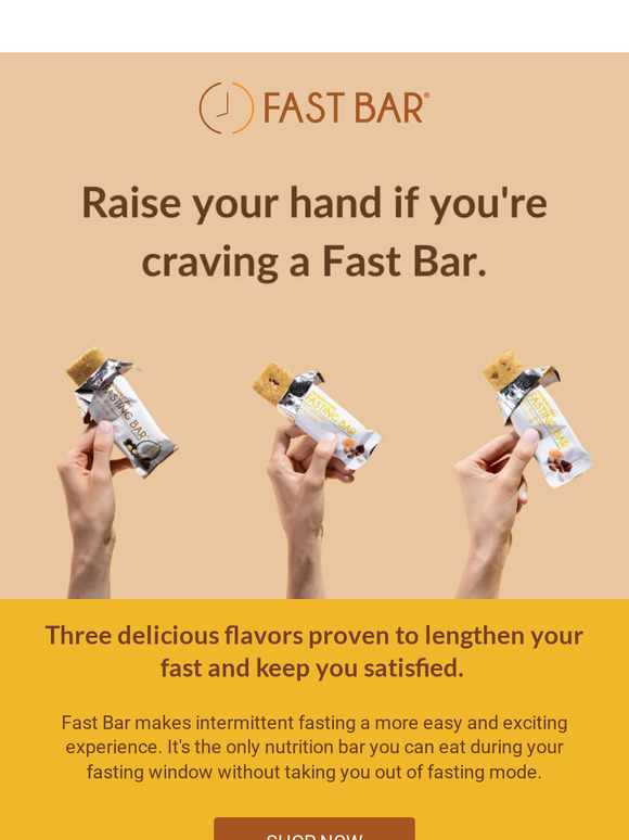 Get your fast on with our tasty bars 🍫🙌