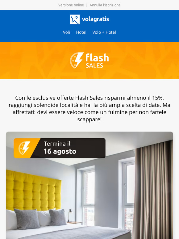 Vacanze da 342 € con Flash Sales