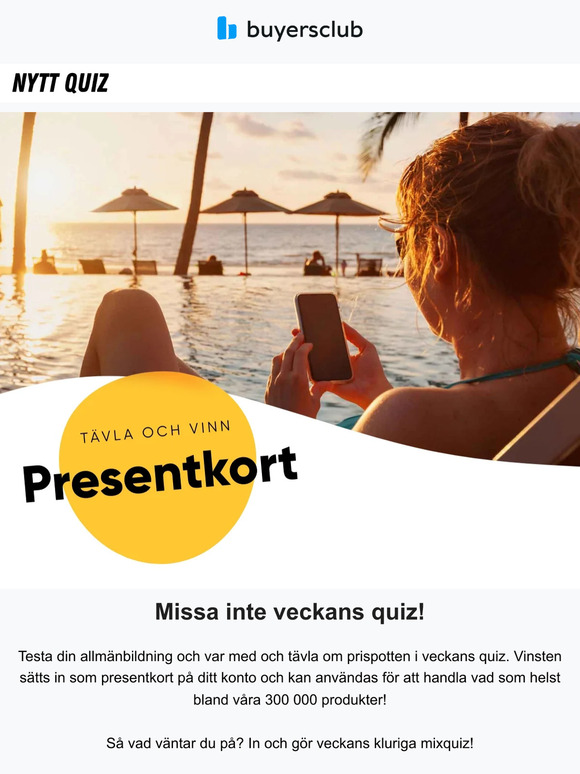 Nytt quiz och nya gratisprodukter!