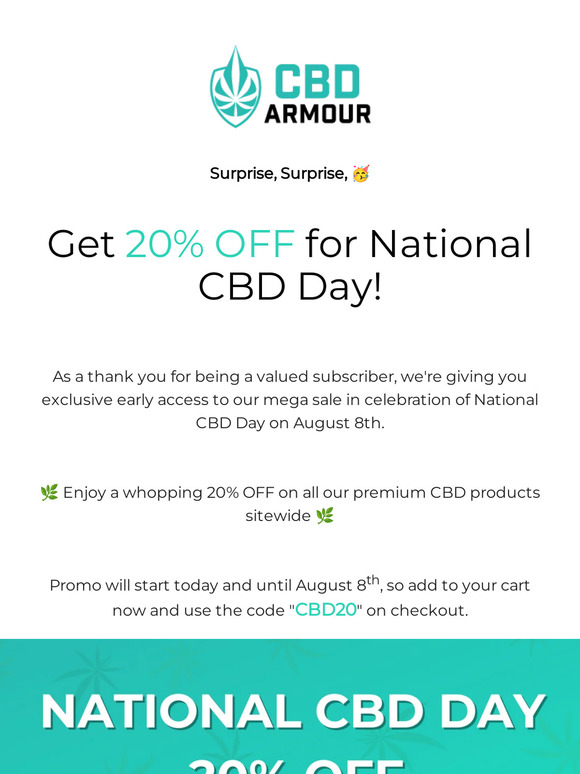 Your exclusive early access to National CBD Day is here!