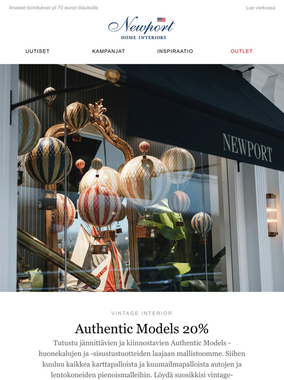 Kampanja! –20 % Authentic Models -tuotteista 6.8. klo 23:59