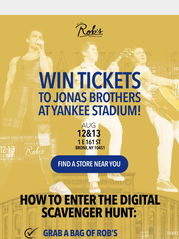 Jonas Brothers Yankee Stadium Bronx, NY Aug 12 & 13 2023 Poster