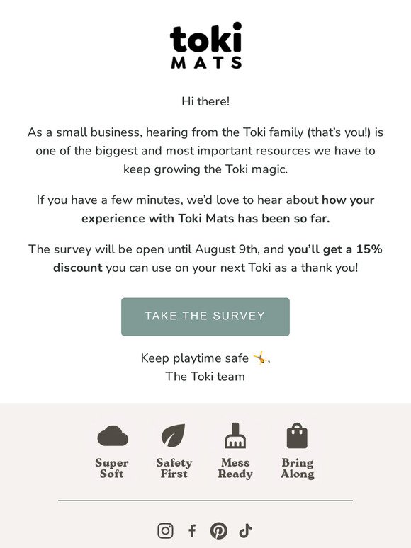 The Toki survey is still open