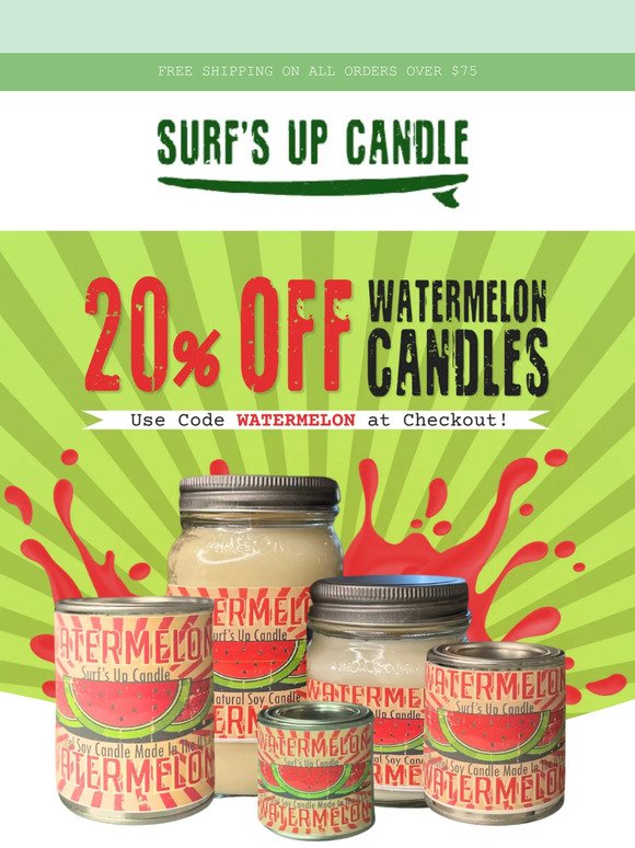 🍉🕯️ Juicy Deal: 20% OFF Watermelon Collection!