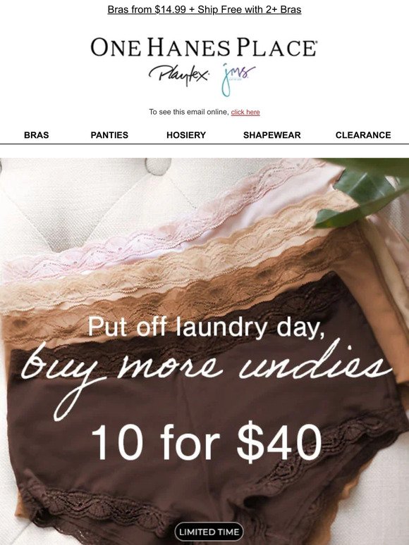 🧺 Delay Laundry Day, Undies 10/$40