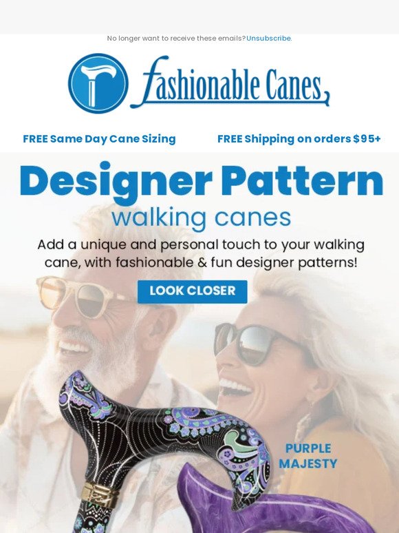 Express Yourself: Discover Designer Patterned Walking Canes!