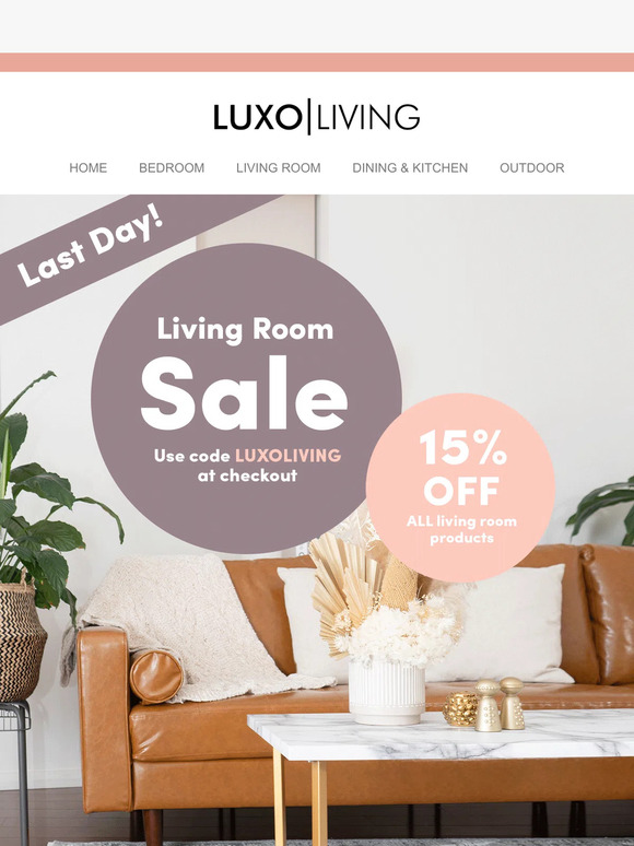 [SALE ENDS TODAY] 15% Off All Living Room Furniture