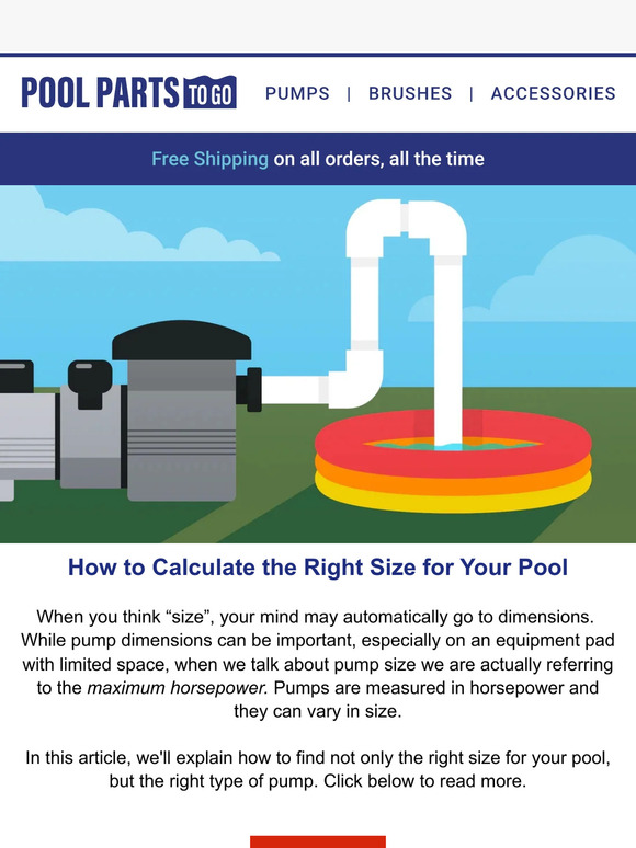 Pool Parts To Go How to Calculate the Right Size Pump for Your Pool