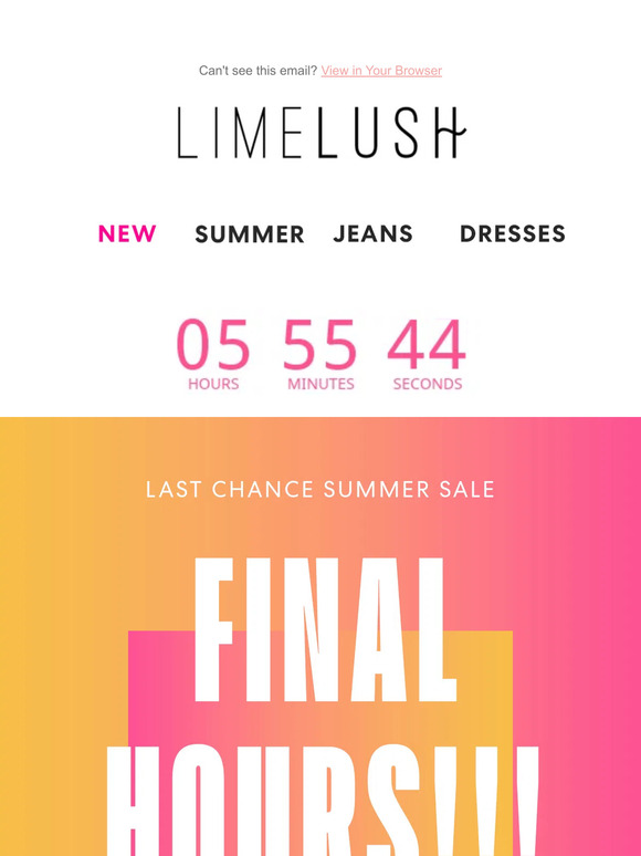 FINAL HOURS — Don't miss up to 60% Off ⌛😱