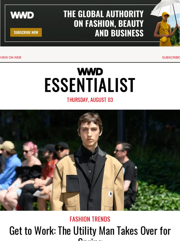 Women's Wear Daily: Get to Work: The Utility Man Takes Over for Spring ...