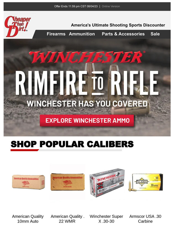 Cheaper Than Dirt Discover American Made Ammo by Winchester Milled