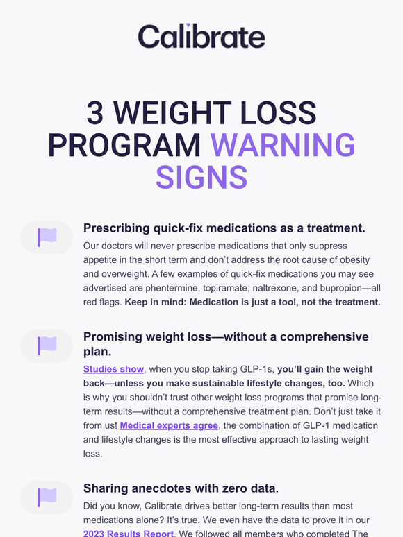 3 weight loss program warning signs.
