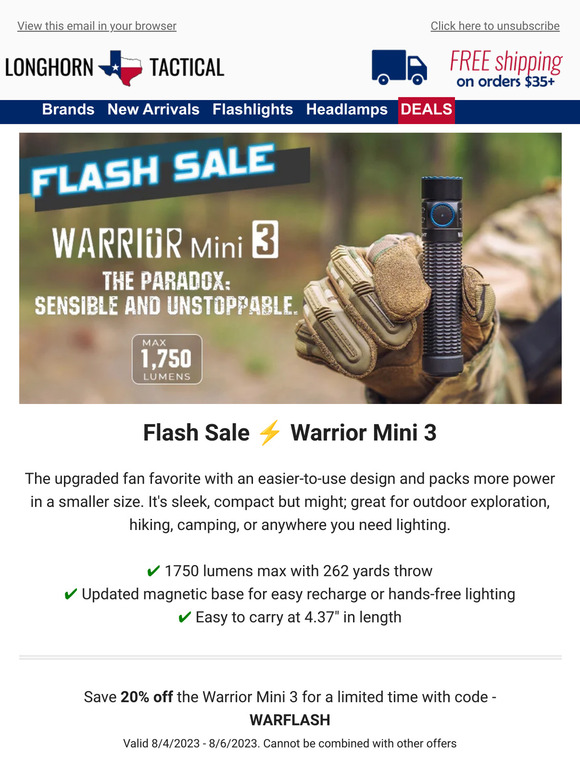 Flash Sale ⚡ Olight Warrior Mini 3 EDC Flashlight + Giveaway