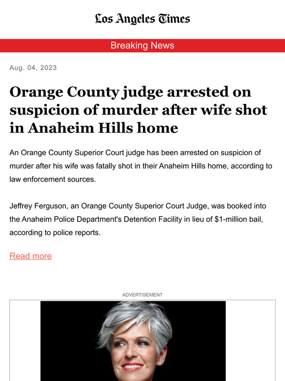 Los Angeles Times Breaking News Orange County judge arrested on