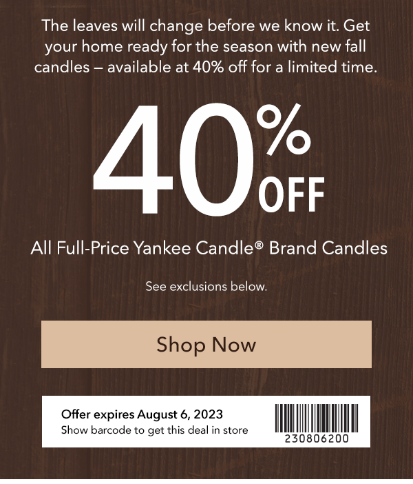 Get Yankee Candles For 40% Off During Black Friday