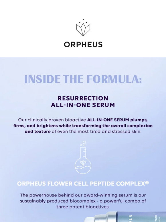 Orpheus One ORPHEUS Skincare: Inside the Formula - All-In-One Serum | Milled