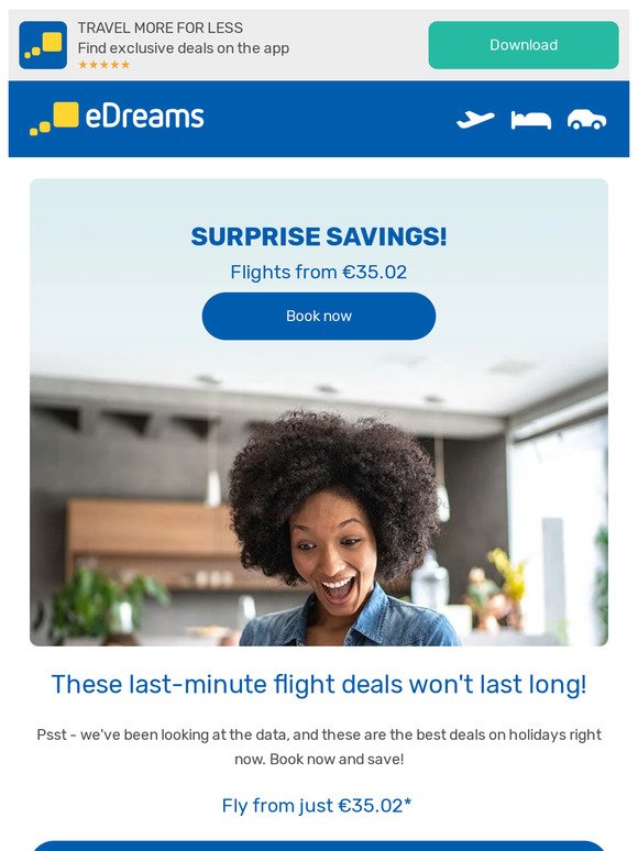 Ready for a Surprise? Save on your next flight!