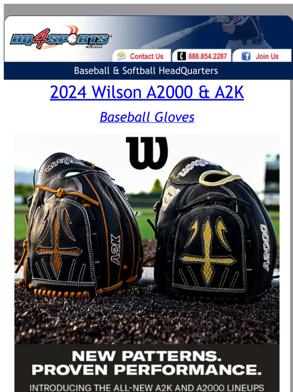 GLOVE LAUNCH! 2024 Wilson A2000 and A2K Gloves Available Now for Baseball and Fastpitch Softball! Free 2nd Day Air ✈️
