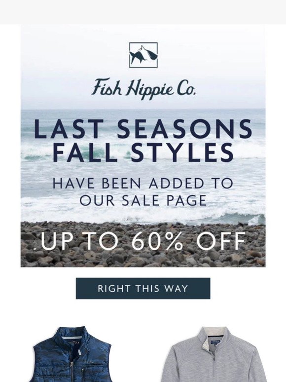 Last Seasons Fall Styles Moved To Outlet