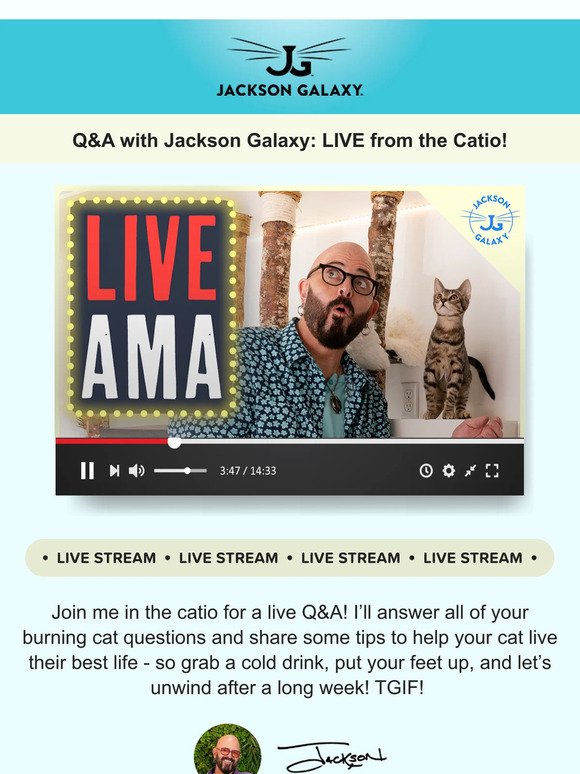 TGIF LIVE Q&A with Jackson, now!