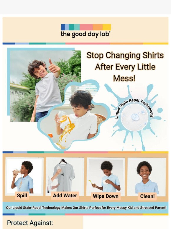 👕Have to change your kids clothes multiple times a day? Never Again! ❌