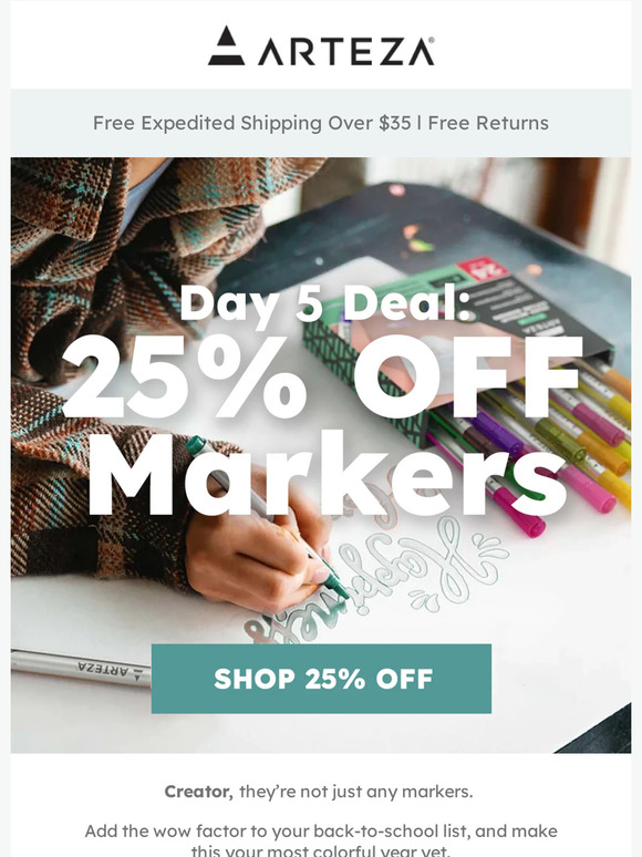 Arteza® Art Supplies Email Newsletters Shop Sales, Discounts, and