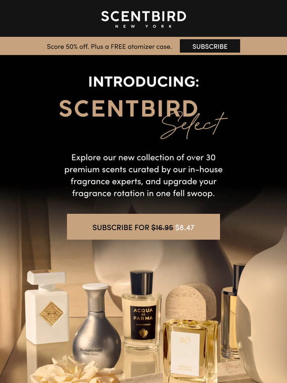 Scentbird Proudly introducing Scentbird Select Milled