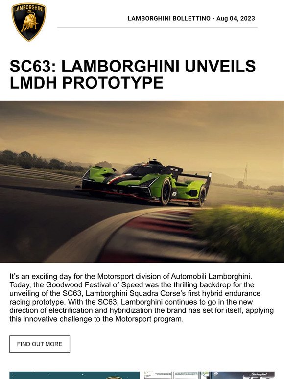 Lamborghini To Reveal LMDh Race Car At Goodwood, Revuelto To Run Hill Climb