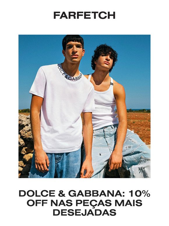 10% off no melhor da moda masculina Dolce & Gabbana