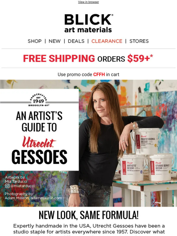 Blick What makes Utrecht Gesso different? Milled