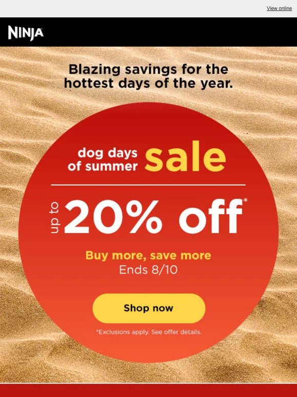 Save up to 20% on blenders, cookware & more ☀���