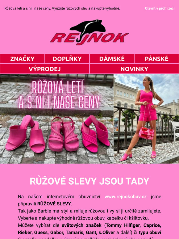 Růžová je trendy, růžová letí a s ní i naše ceny😍 Barbie style jedině u nás👠 👛