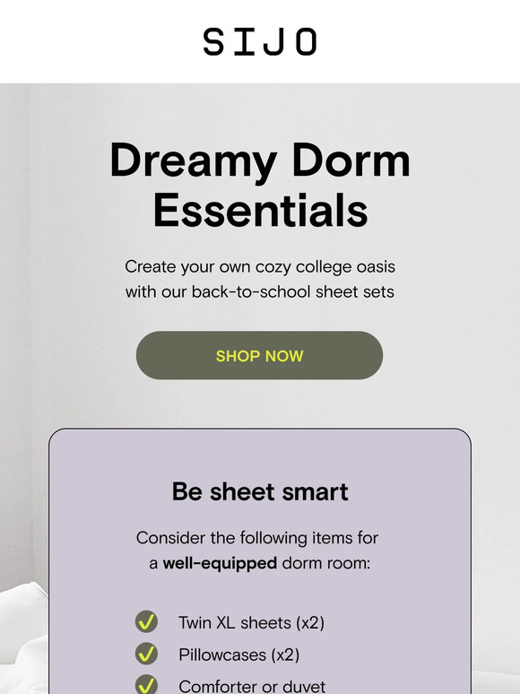 Back to school bedding checklist 📝