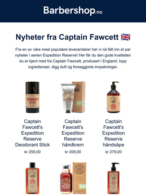 Nyheter fra Captain Fawcett 🇬🇧 Ryddesalg på Haeckels 🌊