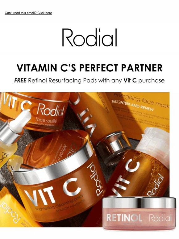 Your last chance! Get a free Retinol Resurfacing Pads Mini with any Vit C purchase! *