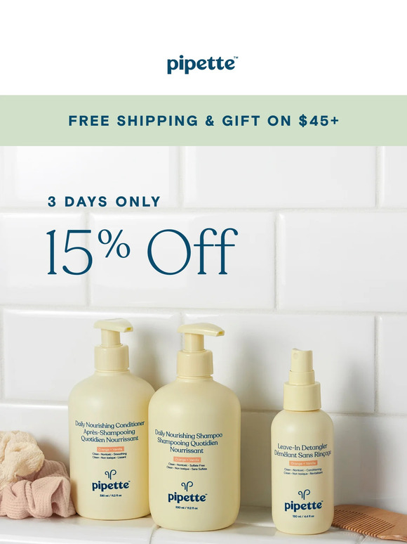 15% Off Kids Hair Care, limited time only!