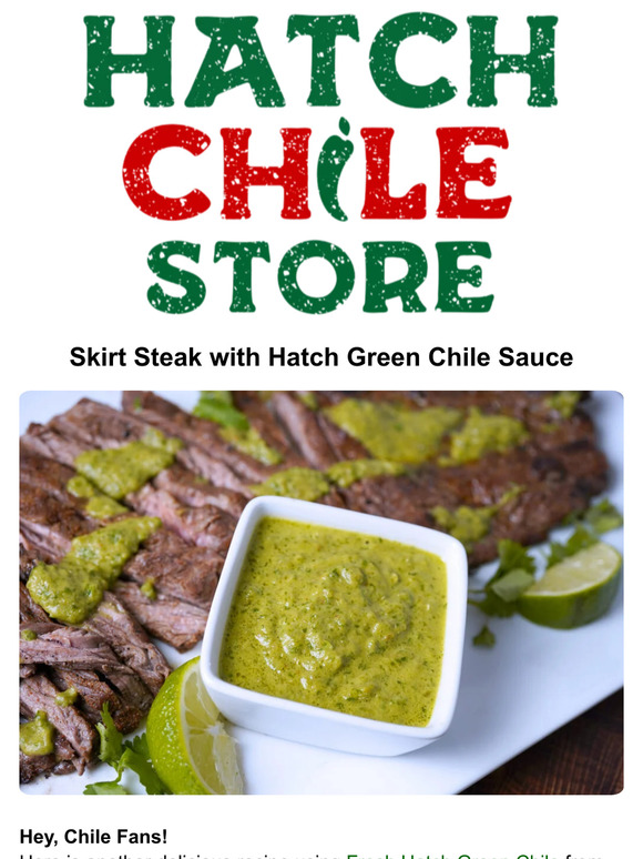 The Hatch Chile Company Skirt Steak with Hatch Green Chile Sauce Milled