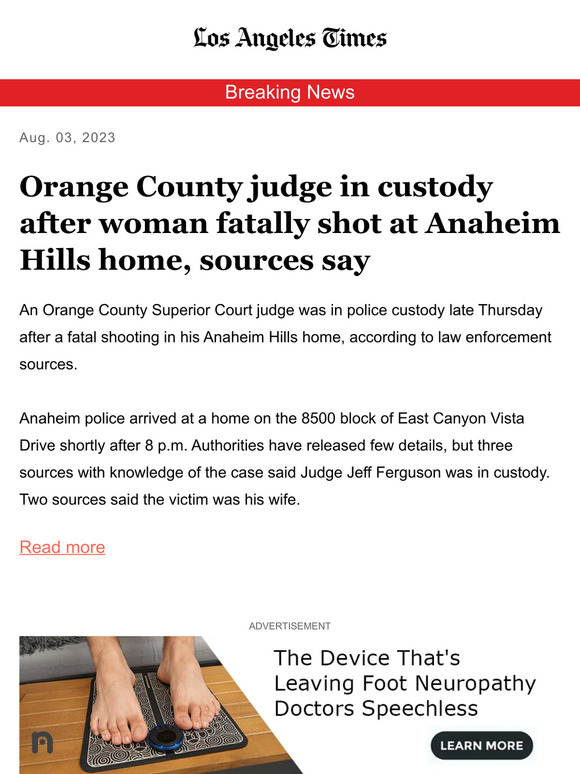 Los Angeles Times: Breaking News: Orange County Judge In Custody After ...