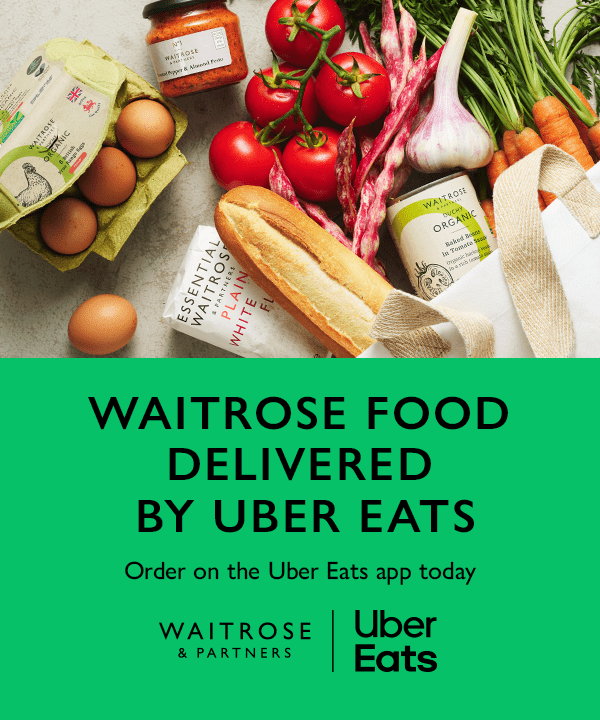 Waitrose food delivered by Uber Eats
